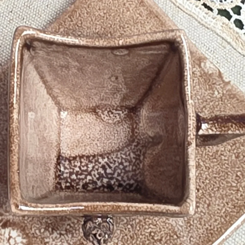 CLEARANCE 💲6️⃣ Mini Rustic Ceramic‎ Pinecone Cup Saucer Cabincore